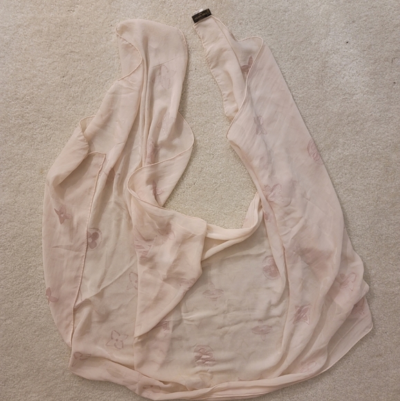 AUTH LOUIS VUITTON MONOGRAM PINK SILK SCARF 81827 - Picture 8 of 13